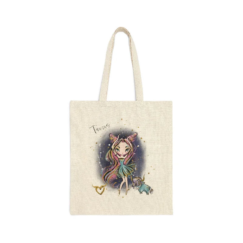 Chic Styles Canvas Tote Bag, Zodiac, Taurus Sleek Bags, Perfect Prices