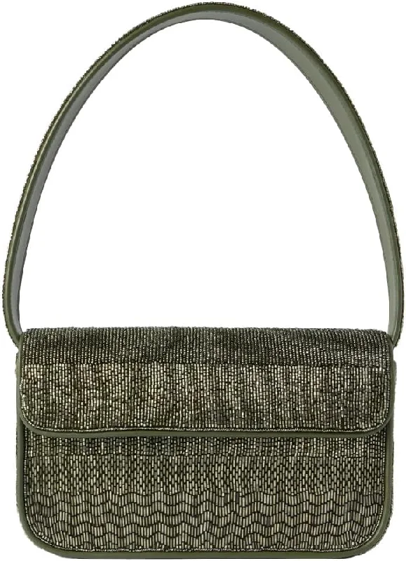 STAUD Women's Tommy Beaded Bag, Avocado Statement Bags, Shop Today