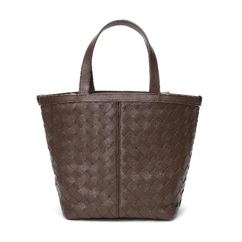 Tiffany & Fred Woven Leather Top-Handle/Shoulder Bag Fashion-Forward Bags, Now On Sale