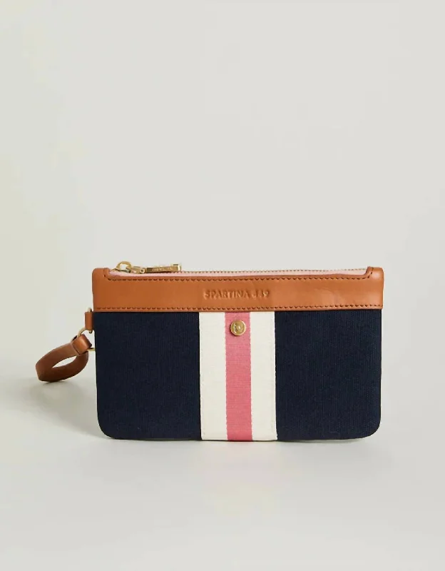 Women's Charlie Wristlet In Navy Trendy And Timeless Handbags Now On Sale