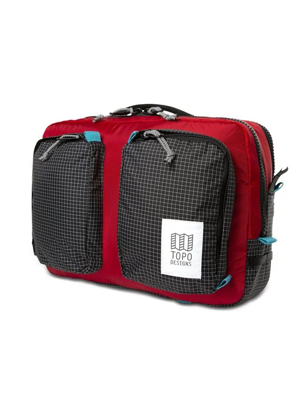 Topo Designs Global Briefcase Red Black Ripstop Designer Bags At Lower Prices