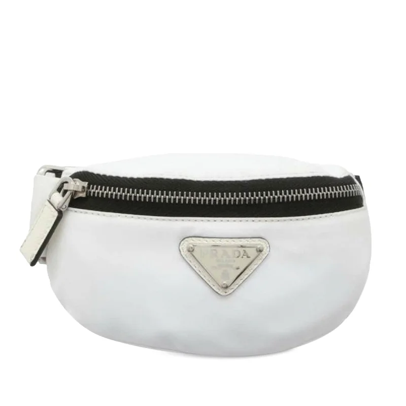 White Prada Mini Re-Nylon Travel Arm Pouch Affordable Elegance, Grab Yours Now