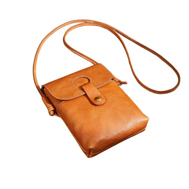 Retro Top Layer Cowhide Cell Phone Bag The Perfect Bag Sale For A Seasonal Refresh